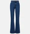 Loro Piana Mid-rise Cotton And Silk Jeans In Blue