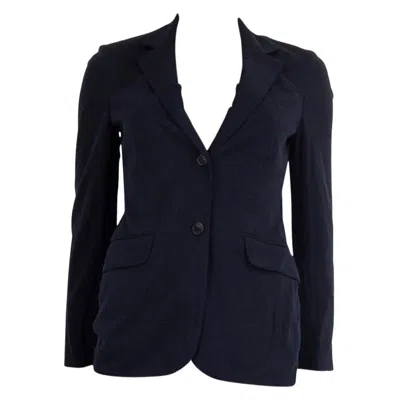 Pre-owned Loro Piana Midnight Blue Cotton Blend Classic Blazer Jacket 36 Xxs