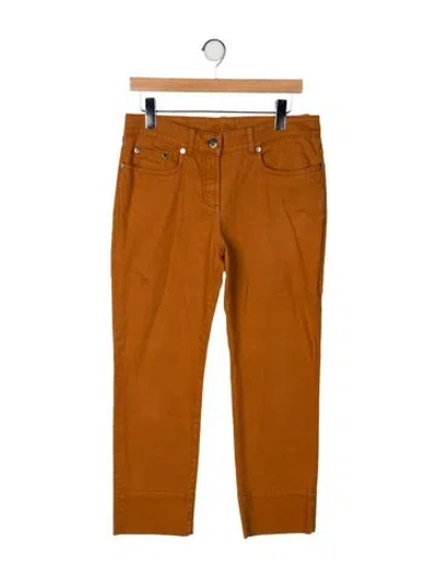 Pre-owned Loro Piana Mid-rise Skinny Leg Jeans In Orange