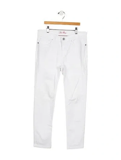 Pre-owned Loro Piana Mid-rise Skinny Leg Jeans In White