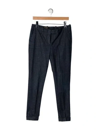 Pre-owned Loro Piana Mid-rise Straight Leg Jeans In Black
