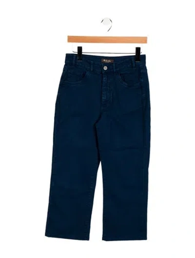 Pre-owned Loro Piana Mid-rise Straight Leg Jeans In Blue