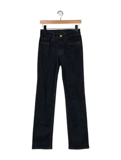 Pre-owned Loro Piana Mid-rise Straight Leg Jeans In Blue