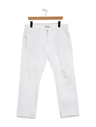 Pre-owned Loro Piana Mid-rise Straight Leg Jeans In Blue