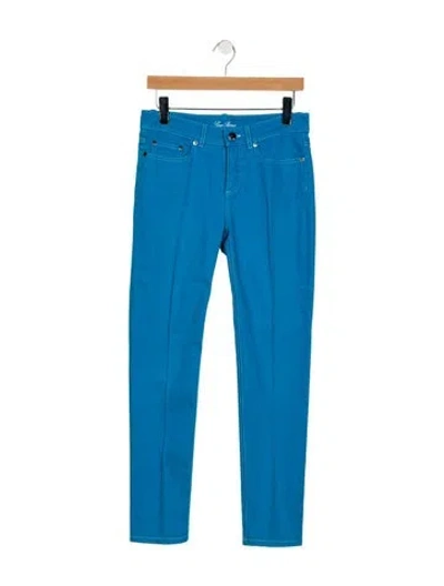 Pre-owned Loro Piana Mid-rise Straight Leg Jeans In Blue