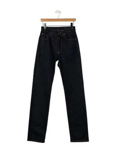 Pre-owned Loro Piana Mid-rise Straight Leg Jeans In Blue