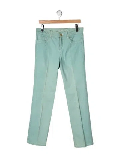 Pre-owned Loro Piana Mid-rise Straight Leg Jeans In Blue