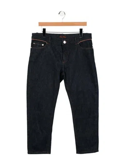 Pre-owned Loro Piana Mid-rise Straight Leg Jeans In Blue