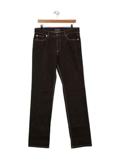 Pre-owned Loro Piana Mid-rise Straight Leg Jeans In Brown