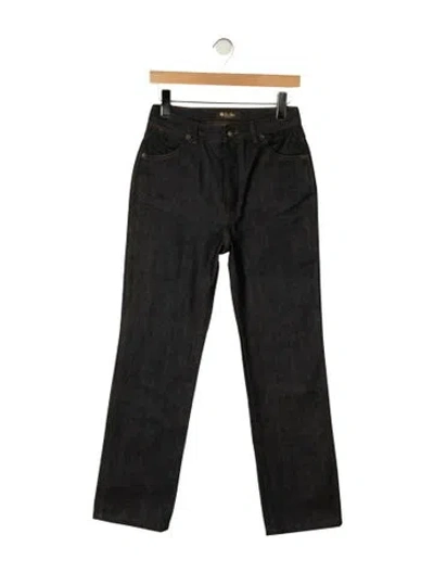 Pre-owned Loro Piana Mid-rise Straight Leg Jeans In Gray