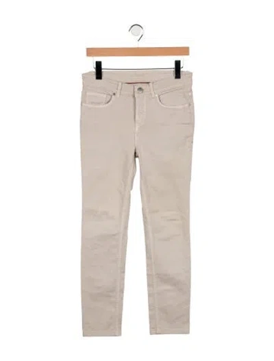 Pre-owned Loro Piana Mid-rise Straight Leg Jeans In Gray