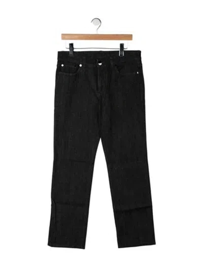 Pre-owned Loro Piana Mid-rise Straight Leg Jeans In Grey