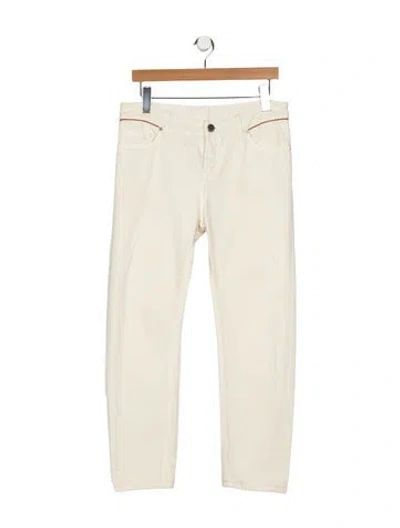 Pre-owned Loro Piana Mid-rise Straight Leg Jeans In Neutral