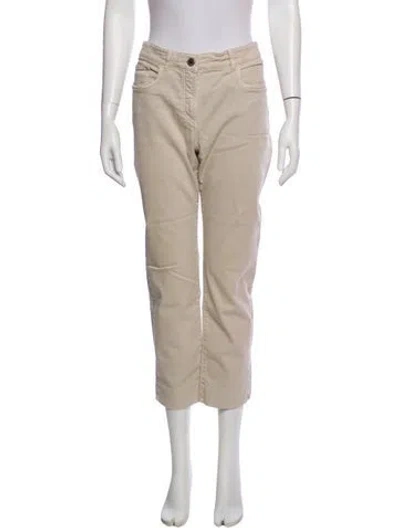 Pre-owned Loro Piana Mid-rise Straight Leg Jeans In Neutral