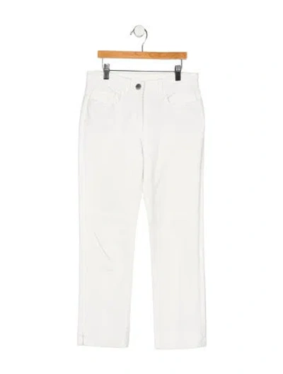 Pre-owned Loro Piana Mid-rise Straight Leg Jeans In Neutral