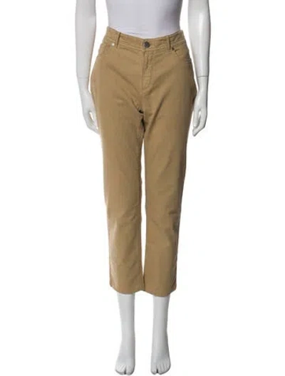 Pre-owned Loro Piana Mid-rise Straight Leg Jeans In Neutral