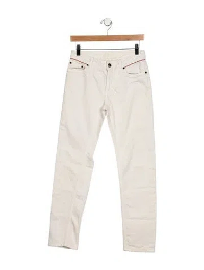 Pre-owned Loro Piana Mid-rise Straight Leg Jeans In Neutral