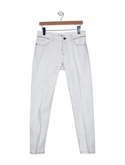 Pre-owned Loro Piana Mid-rise Straight Leg Jeans In Neutral
