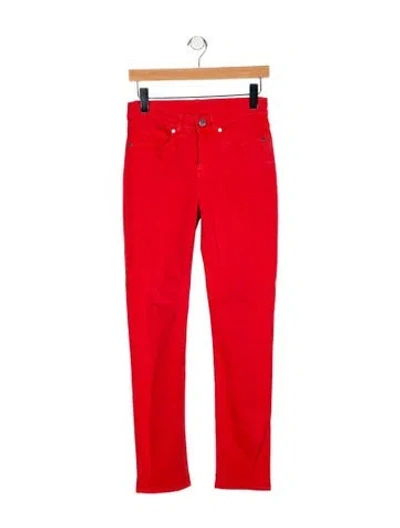 Pre-owned Loro Piana Mid-rise Straight Leg Jeans In Orange