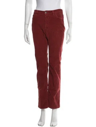 Pre-owned Loro Piana Mid-rise Straight Leg Jeans In Orange