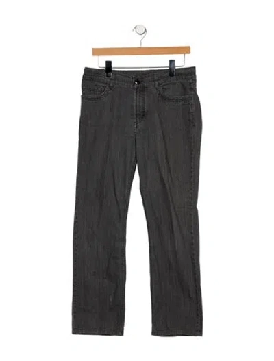 Pre-owned Loro Piana Mid-rise Wide Leg Jeans In Gray