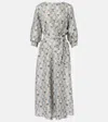 Loro Piana Mina Dress Cardo Veneziano Silk In Multi