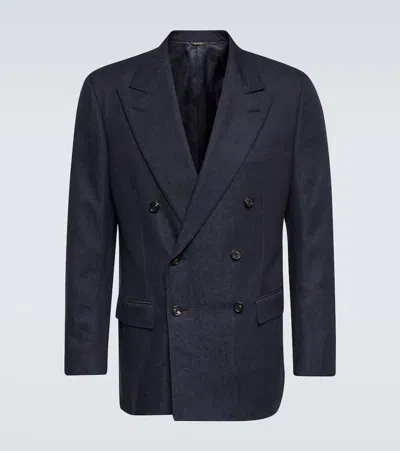 Loro Piana Milano Wool-blend Blazer In Profound Blue