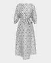 Loro Piana Mina Dress Cardo Veneziano Silk In Multi