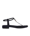 Loro Piana Mindil Embellished Suede Sandals In Navy Blue