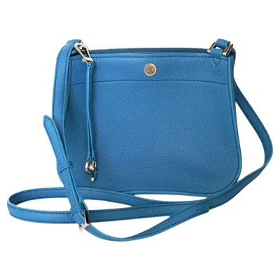Pre-owned Loro Piana Mini Blue Milky Way Crossbody Bag In White