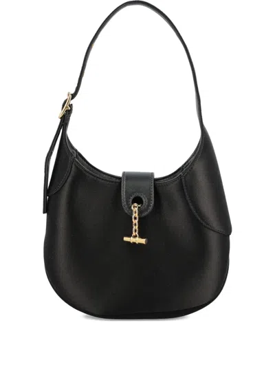 Loro Piana Mini Bobbin Toggle-fastening Shoulder Bag In Black