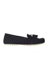 Shop Loro Piana Dot Sole Loafers In Black