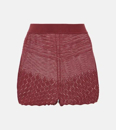 Loro Piana Molokai Cotton Shorts In Red