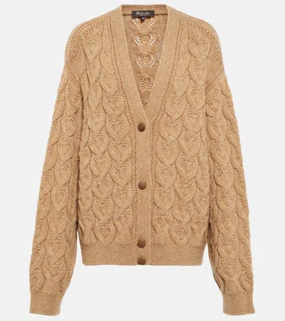 Loro Piana Monginevro Cashmere Cardigan In Camel