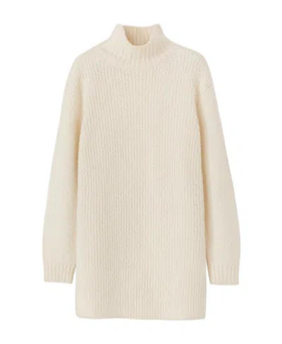 Loro Piana Monte Bianco Polo Neck Sweater In Nude