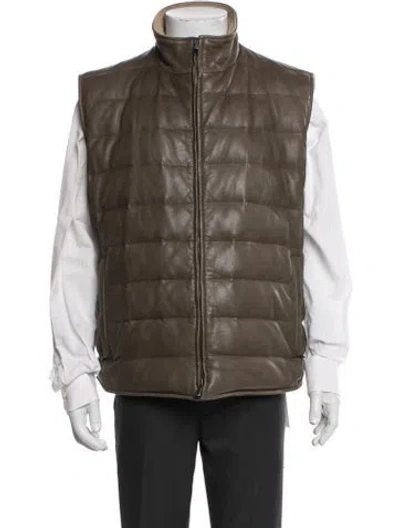 Pre-owned Loro Piana Moose Leather Vest In Neutral