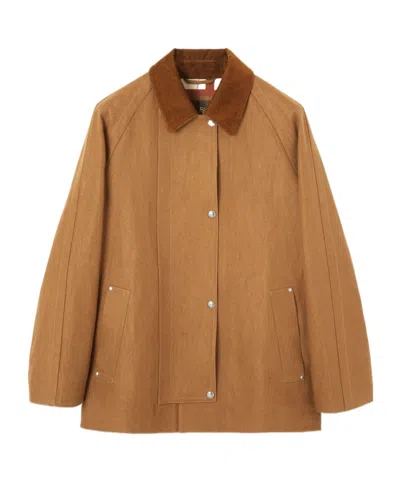 Loro Piana Morris Car Coat In Suede Brown
