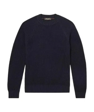 Loro Piana Moscova Round Neck Sweater In Black