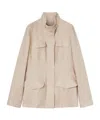 Loro Piana Multi-pocket Casual Jacket In Grained Beige