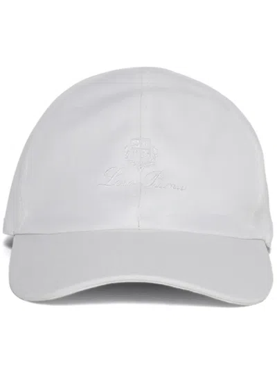 Loro Piana Logo Baseball Cap In White