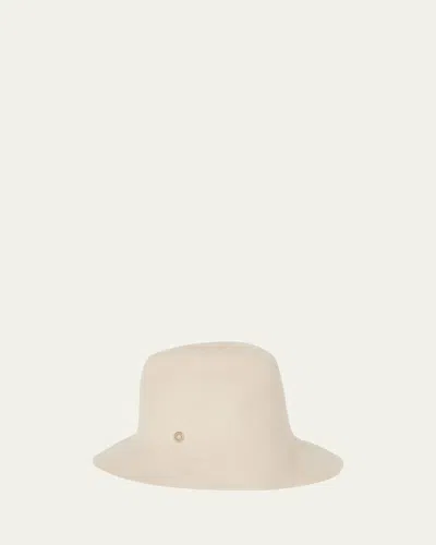Loro Piana My Journey Rabbit Felt/cashmere Floppy-brim Fedora In Inca Stone