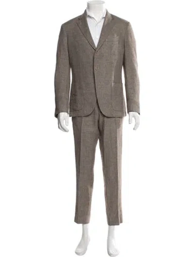 Pre-owned Loro Piana My Sport Suit Linen Two-piece Suit In Neutral