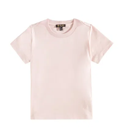 Loro Piana Kids' My-t棉质针织t恤 In Pink