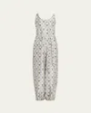 Loro Piana Nadia Belted Wide-leg Cuffed Romper In Multi