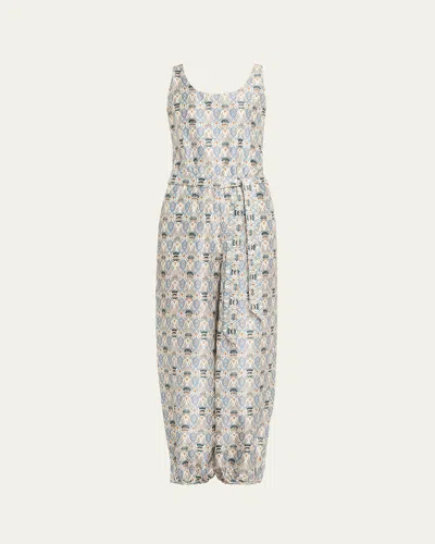 Loro Piana Nadia Belted Wide-leg Cuffed Romper