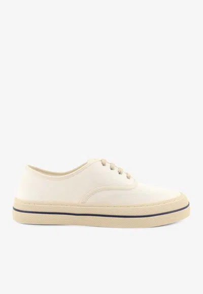 Loro Piana Nantucket Walk Canvas Sneakers In Neutral
