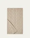 Loro Piana Napier Baby Cashmere Coarsehair Scarf In Neutral