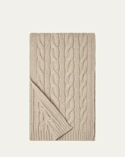 Loro Piana Napier Baby Cashmere Coarsehair Scarf In Neutral