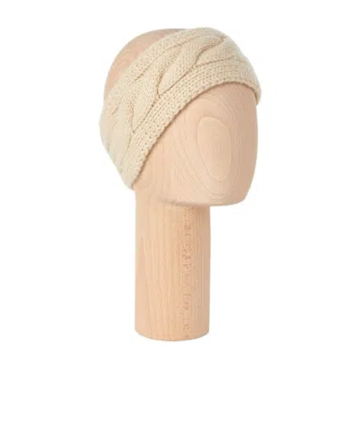 Loro Piana Napier Knitted Headband In Cream Cashmere Mixed Color