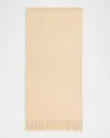 Loro Piana Natte Tweed Fringe Scarf In F6qt Egret White Bleached Sand